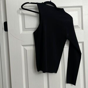 Mango One-Shoulder Long Sleeve Knit Top